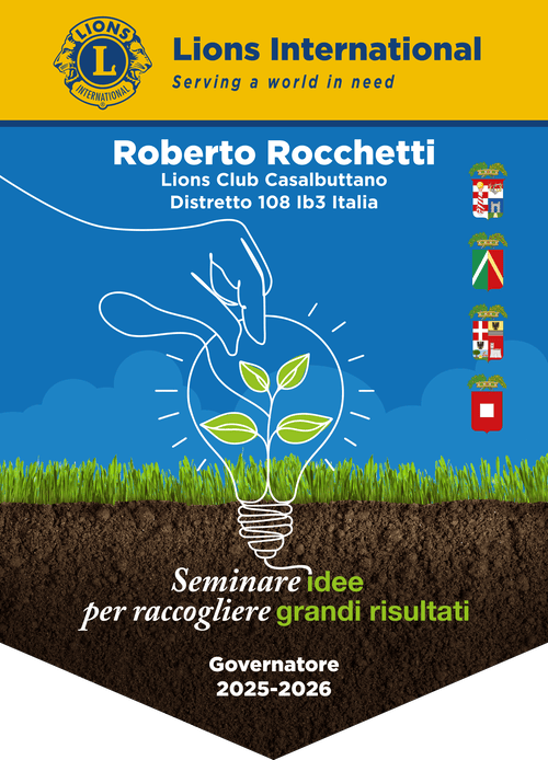 Gagliardetto Roberto Rocchetti - Presidente Lions Distretto 108 IB3