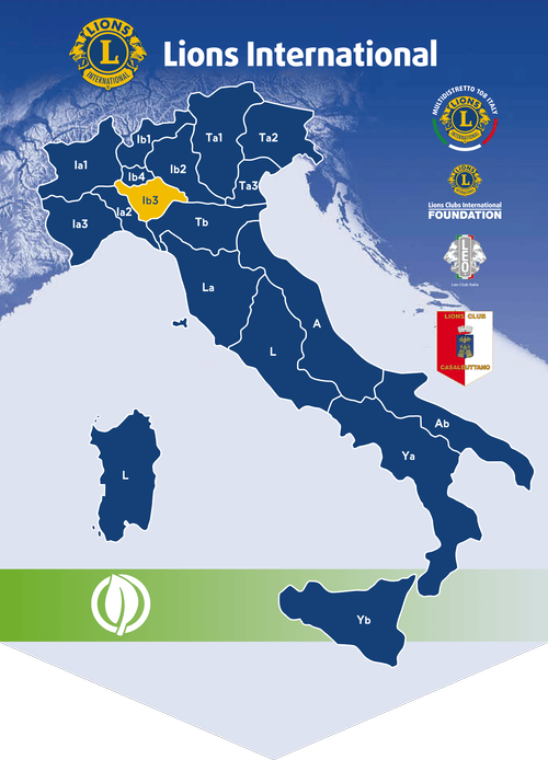 Mappa Lions Distretto 108 IB3