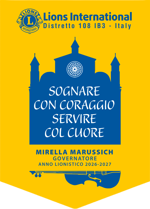 Gagliardetto Mirella Marussich - Presidente Lions Distretto 108 IB3