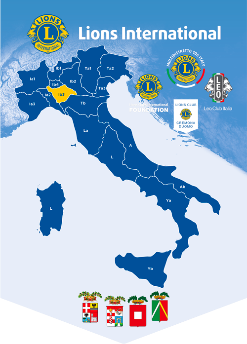 Mappa Lions Distretto 108 IB3